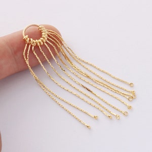 10pcs Real Gold Plated Brass chain connector, Dainty Extender,Chain Extender, Extension Chain, Bracelet Extender, Necklace Extender Chain