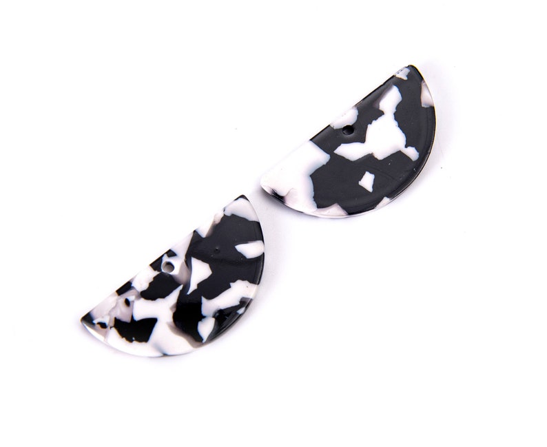 10pcs 35*17MM Semicircle Cellulose Acetatic Resin Pendants Colorful Charm Jewelry Charm Diy Jewelry Accessories Craft Supplies