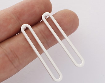 6pcs Matt Silver Long Oval Earrings, Gold Stick Stud Earrings ,Post Earrings, Earring Jewelry, DIY Material,Quality