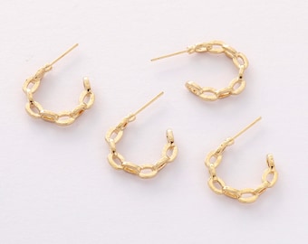 6pcs Real 18K Gold Plated Bar earrings,Ear Stud, Metal Post Earrings,Designer jewelry Finding, Earring diy,925 Sterling silver ear stick