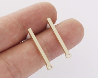 10pcs Matt Gold Plated Long Bar Earrings, Gold Stick Stud Earrings ,Post Earrings, Earring Jewelry, DIY Material,Quality