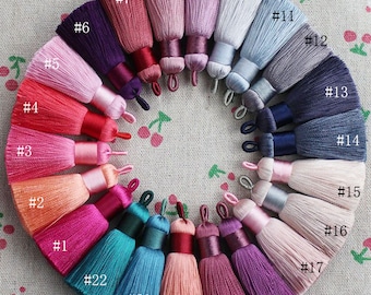 5CM Silky Tassels,Mala Tassels,1.2cm Thickness,Quality Tassels,Silky Luxe Tassel,Boho Tassel,Designer Jewelry Making,Necklace Tassel