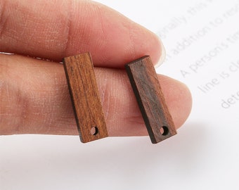 10 Stück Rechteck Holz Ohrringe, Ohr Wire, Ohrringe Post, Bar Holz Ohrringe Ohrstecker, DIY Schmuck Zubehör Bastelbedarf