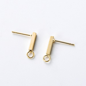 6PCS Real 18K Gold Plated Bar Earrings, Short Bar Earring Attachment, Stick Post Earring,Jewelry Making, Material Craft Supplies