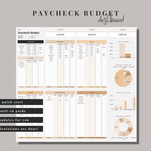 Paycheck Budget Spreadsheet, Bi Weekly Budget Planner, Monthly Budget Template Google Sheets, Simple Budget Tracker, Fortnightly Budget image 2