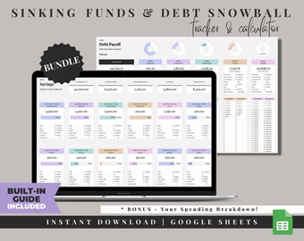 Foglio di calcolo valanga debito, Tracker debito, Fogli Google, Tracker risparmio, Foglio di calcolo finanziario, Tracker rimborso debito, Tracker ammortamento fondi