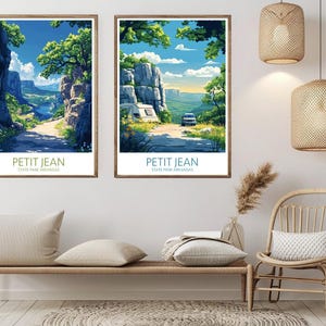 Póster de viaje del parque estatal Petit Jean, Arkansas, impresión en papel, Estados Unidos, lienzo, arte de viaje vintage, póster de EE. UU., ilustración de pared, regalo
