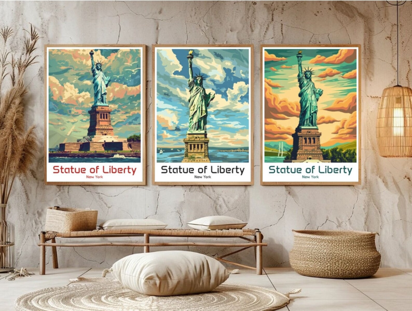 Statue of Liberty Poster: Vintage New York Travel Art Print - Etsy