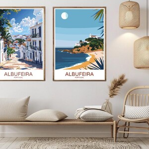 Albufeira Portugal Vintage Travel Poster: Algarve Art Print
