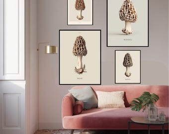 Art des morilles des Appalaches, décoration de la région boisée Blue Ridge, impression de la nature des Appalaches, art mural des morilles, art cadeau voyage en montagne