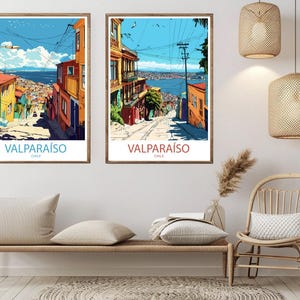 Valparaiso Chile Vintage Travel Poster: Latin America Wall Art
