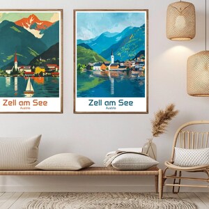 Zell am See Austria Vintage Travel Poster Art Print