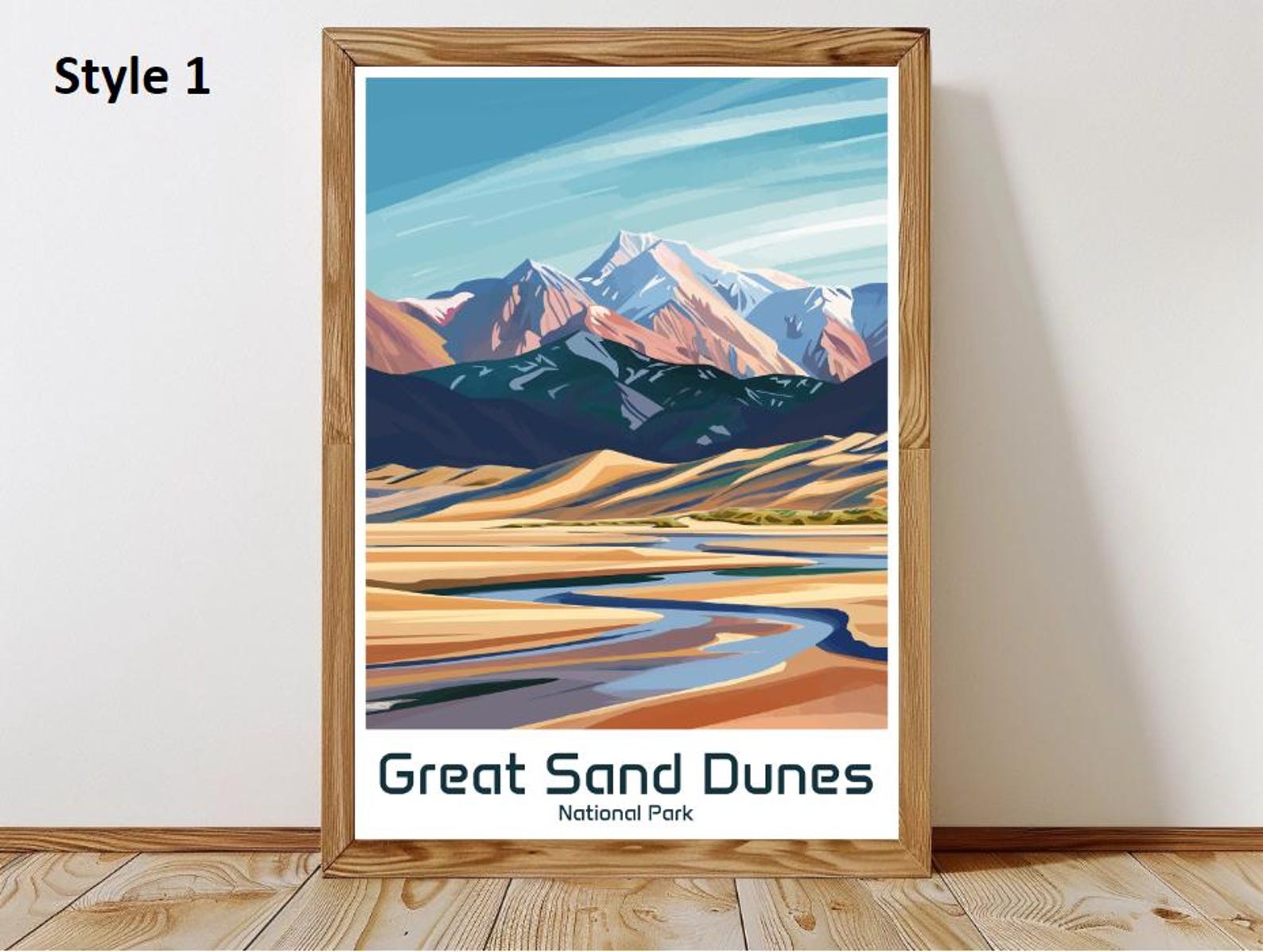 Great Sand Dunes National Park Poster Travel Paper Print San Luis ...