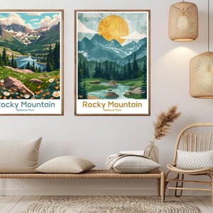 Rocky Mountain National Park vintage reisposter kunstafdruk