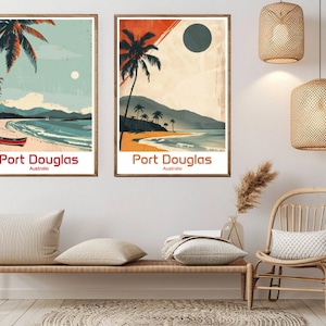 Port Douglas Australia Travel Poster: Vintage Style Wall Art