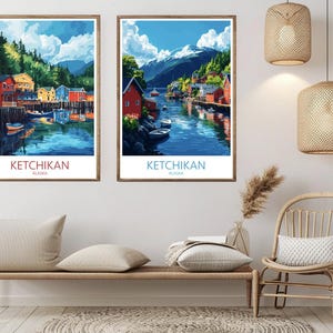 Ketchikan Alaska Travel Poster: Vintage Style Wall Art