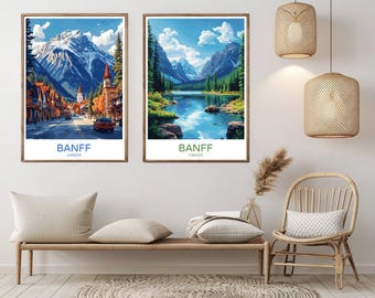 Banff National Park Poster: Vintage Canada Travel Print