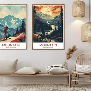 Poster di viaggio con stampa su carta per mountain bike, poster motivazionale su tela, poster artistico vintage da parete, illustrazione spagnola, regalo