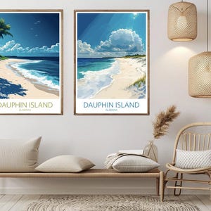 Dauphin Island Alabama Vintage Travel Poster: Coastal Wall Art