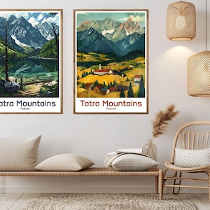 Tatra Mountains Poland Travel Poster: Vintage Polska Art Print