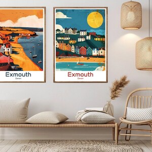 Exmouth Devon Vintage Travel Poster: United Kingdom Art Print