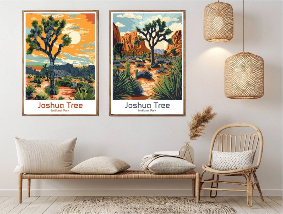 Joshua Tree National Park Poster: Vintage Travel Art Print - Etsy