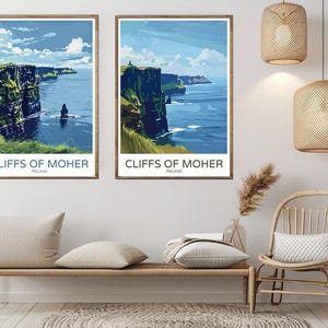 Cliffs of Moher Irland Vintage Reise-Plakatdruck
