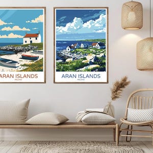 Aran Islands Ireland Travel Poster: Galway Bay Vintage Art Print