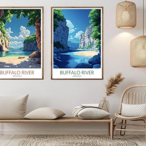 Buffalo River Arkansas Vintage Travel Poster Print