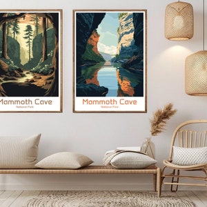 Mammoth Cave National Park Vintage Travel Poster Art Print