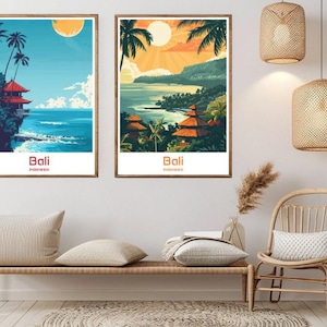 Bali Travel Poster: Vintage Indonesia Art Print
