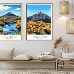 Tongariro National Park Poster: Vintage New Zealand Travel Art
