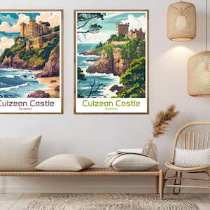 Culzean Castle Scotland Travel Poster: Vintage Scottish Art Print