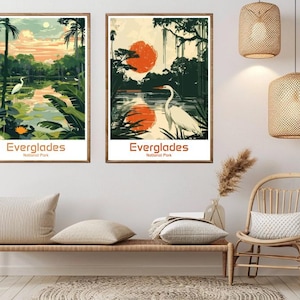 Everglades National Park Poster: Vintage Florida Travel Art Print
