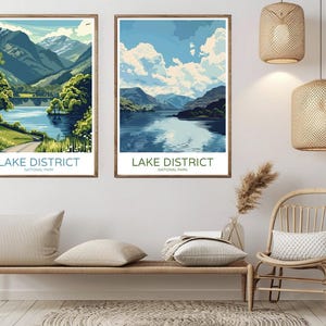 Lake District Travel Poster: Vintage England Art Print