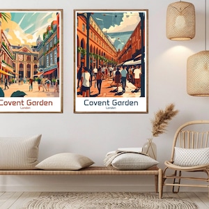 Covent Garden London Art Print: Vintage Travel Poster