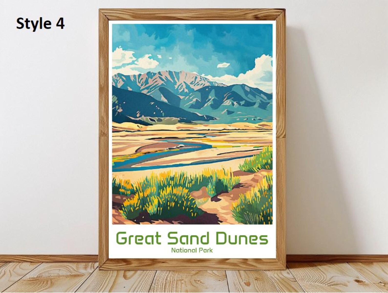 Great Sand Dunes National Park Poster Travel Paper Print San Luis ...