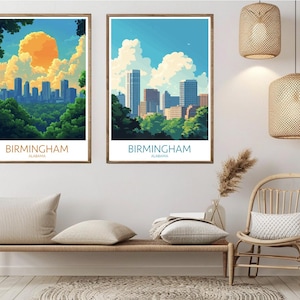 Birmingham Alabama Art Print: Vintage Travel Poster