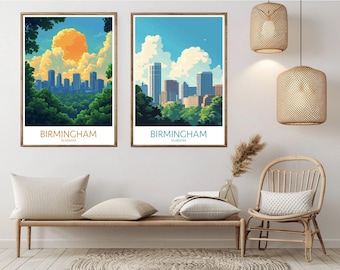 Birmingham Alabama Art Print: Vintage Travel Poster