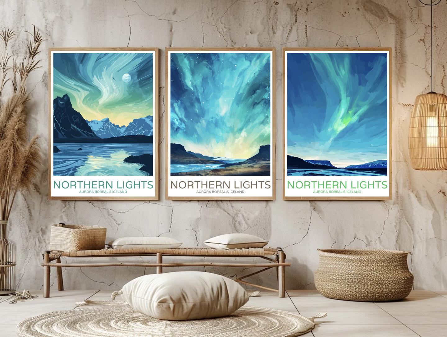 SDFSF Affiche De Voyage Vintage Islande - Décoration Moderne - Cadeau Pour Chambre à Coucher