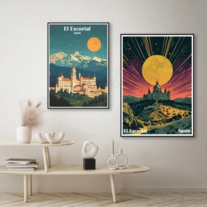 El Escorial Spain Poster: Vintage Travel Illustration