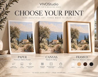 Custom Poster Print, Art Printing Service, Premium Matte Poster, Canvas Print, Framed Wall Art, Print Your Photo, Artwork VIVOStudio Design