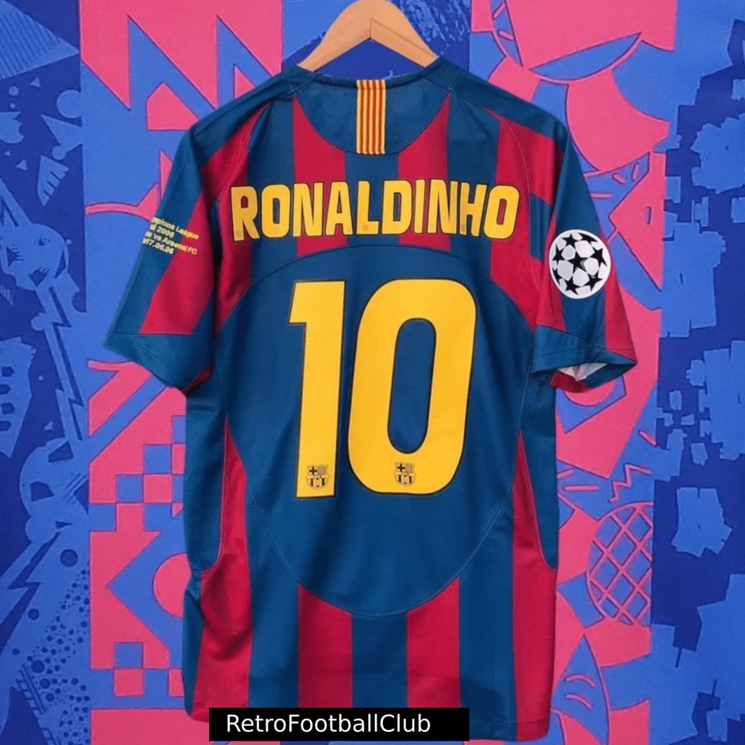 Barcelona Retro Ronaldinho Jersey Classic Shirt - Etsy