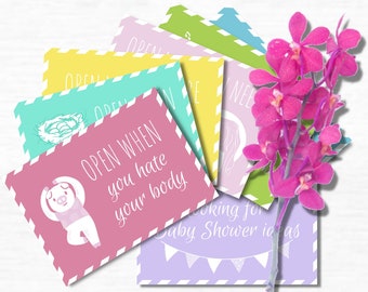 Pregnancy Care Package for Expecting Mom Gift | New Mom Care Package Pregnancy Gift | Mom to be Gift | DIY Open When Letters Survival Kit