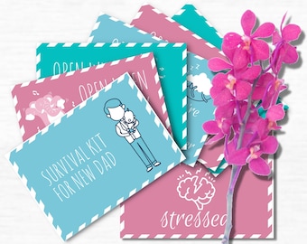 New Dad Gift Open When Letters First Time Dad Gift New Dad Survival Kit Expecting Dad Gifts New Dad Care Package DIY Thoughtful Gift