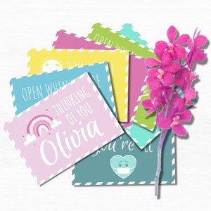 Kankerzorgpakket voor haar | Beterschapspakket voor vrouwen Gepersonaliseerde cadeaus | Chemoverzorgingspakket | Afdrukbaar: open wanneer letters