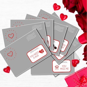 Regalo sentimental para novios a larga distancia Cartas abiertas cuando se van Regalos románticos para él DIY Paquete de cuidado para él que piensa en ti