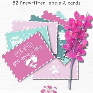 Paquete de cuidado para mamá, obsequios sentimentales para mamá de parte de su hija / Cartas imprimibles para abrir cuando se abre un regalo para madre e hija / Regalo de larga distancia hecho a mano para mamá