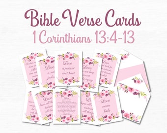 1 Corintios 13 Tarjetas y sobres con versículos bíblicos Citas bíblicas Regalos de un año de aniversario para parejas Tarjetas JW Regalos de compromiso para parejas