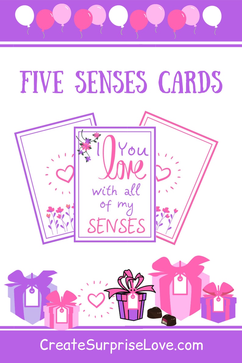 5 Senses Gift Labels Printable